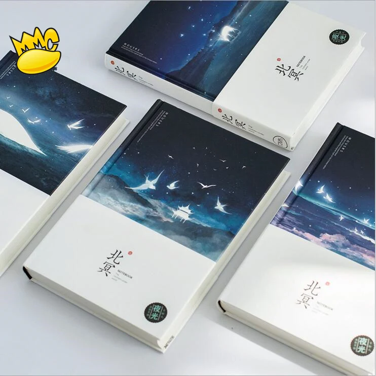 

"Night Ocean" Planner Agenda Notebook Scheduler Diary Weekly Daily Planning Lined Grid Blank Papers Journal Memo