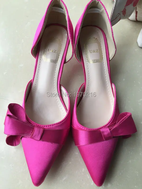 Spring Summer 2017 silk satin wedding shoes 40mm kitten heels, Rose/Pink/Black low heel women party shoes comfort evening shoes