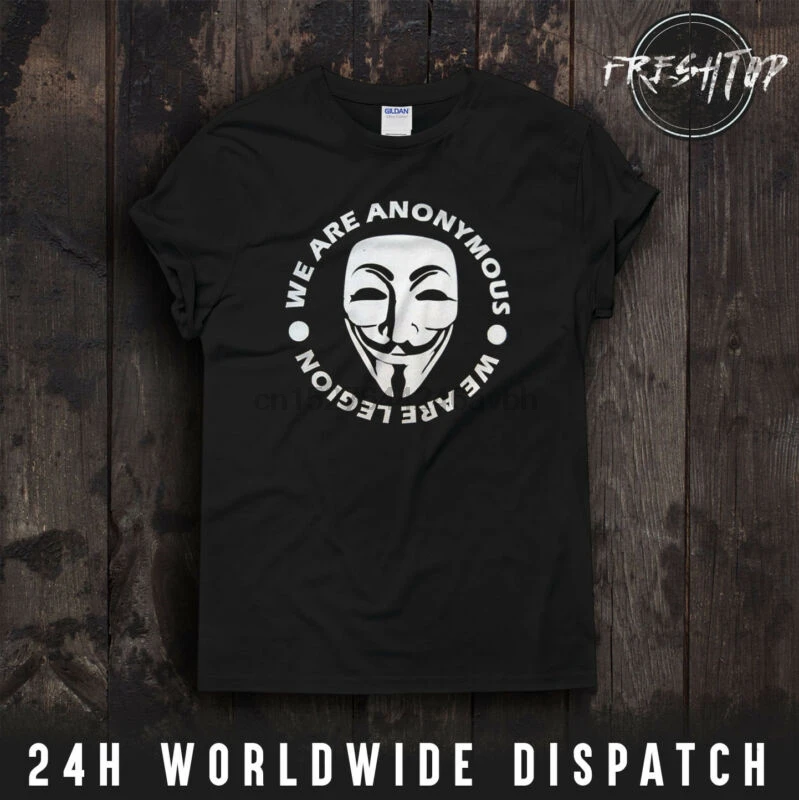 

Anonymous T-Shirt Herr Roboter Ddos Hacker Internet We Are Legion Maske Gesicht