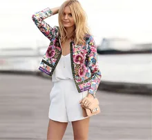 Elegant Vintage Floral Print Blazer Casual Female Bodycon Thin Women’s Formal Blazer Female Ethnic Office Ladies 2018 Work Suit