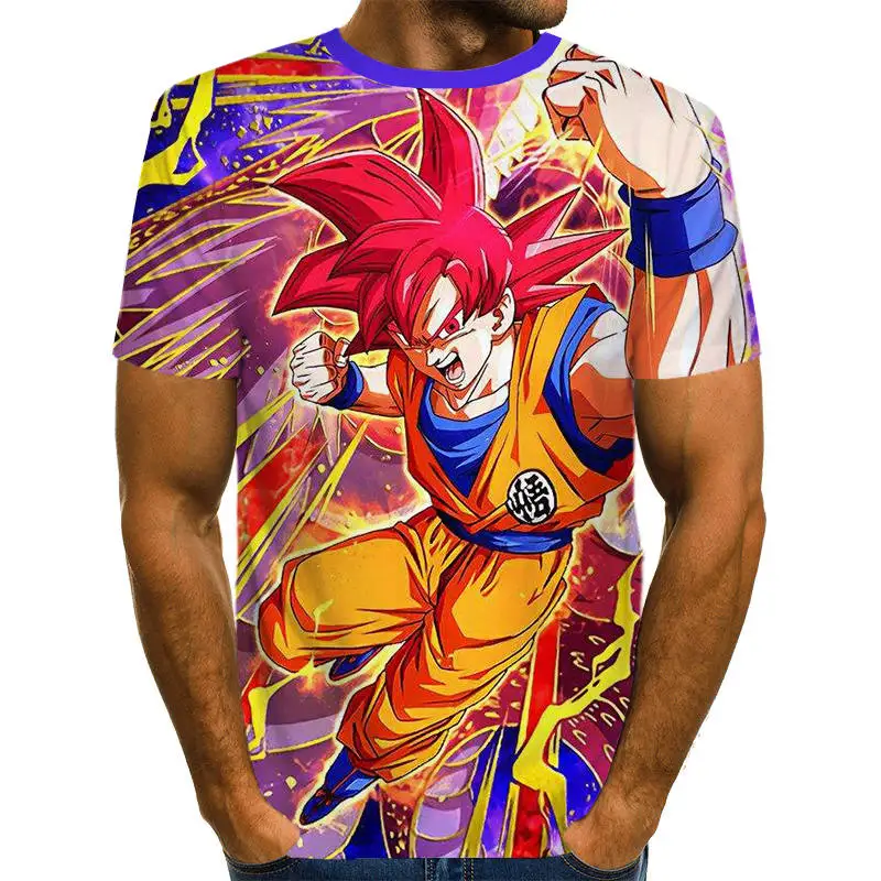 Dragon Ball Z Ultra Instinct God Son Goku Super Saiyan Men Tshirt 3D Printed Summer O-Neck Daily Casual Funny T shirt Plus Size - Color: NT-212