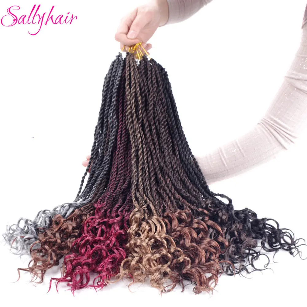 Senegal Twist Braids Extensions Ombre Braiding Hair Crochet Braids Mixed Color (63)_