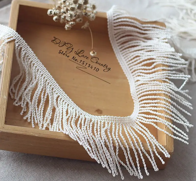 

8cm wide Ivory white lace trim trimming diy clothes accessories curtain table cloth decoration fabric
