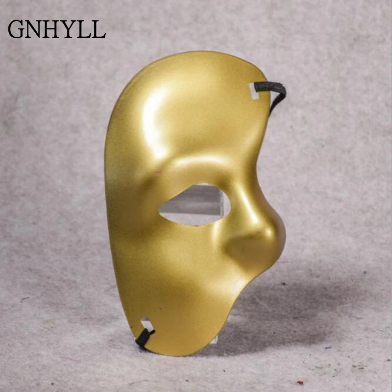 

GNHYLL Gold Silver Phantom of the Opera Venetian Masquerade Party Eye Theatrical Half Face Mask For Halloween Cosplay Costume