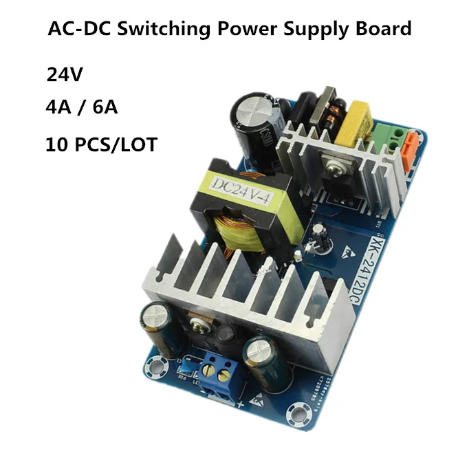 

10 PCS/LOT For Power Supply Module AC 110v 220v to DC 24V 6A AC-DC Switching Power Supply Board 828 Promotion PN35