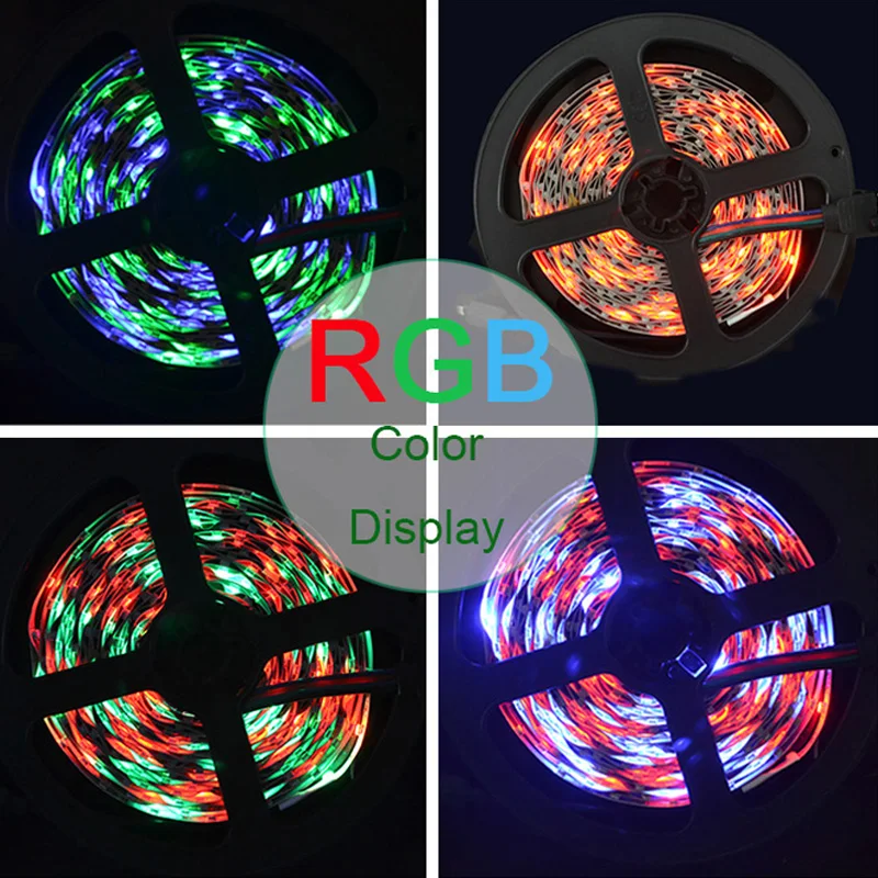 Goodland RGB Светодиодная лента светильник 2835 SMD 5 м 300 светодиодный s гибкий светильник ИК пульт дистанционного управления 12 В 2 а адаптер питания светодиодный лента