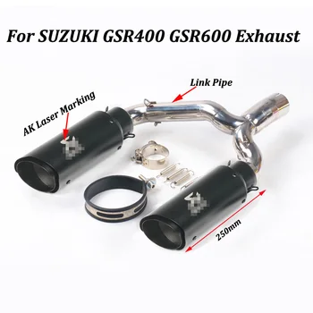 

For SUZUKI GSR400 GSR600 BK400 BK600 Double Muffler Motorcycle Exhaust Modified with Front Middle Link Pipe Slip On