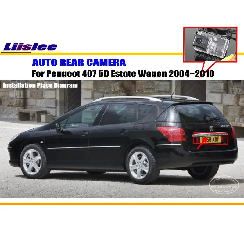 Liislee Автомобильная камера заднего вида для peugeot 407 5D для автомобиля с кузовом универсал 2004~ 2010/камера заднего вида/NTST PAL/светильник номерного знака OEM