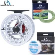 Maximumcatch 3/4/5/6/7/8WT Fly Reel Combo Aluminum Fishing Reel with Weight Forward Floating Line&Tapered Leader&Backing Line
