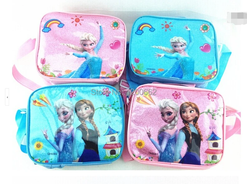 2014 Frozen Lunch Bags Cartoon Children Lunchbox Kids For Girls Zoo