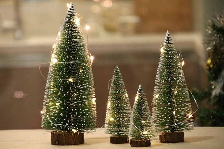 Мини-светильник для рождественской елки, зеленый, размещенный на рабочем столе, сделай сам, для рукоделия, Рождественское украшение для дома, подвесные ювелирные изделия, детские подарки