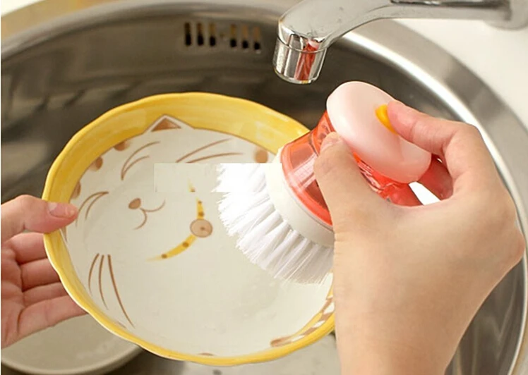 1 шт. цветная гидравлическая щетка для мытья под давлением кухонная кастрюля тарелка чаша для мытья ладони щетка для мытья посуды очистка ок 0164