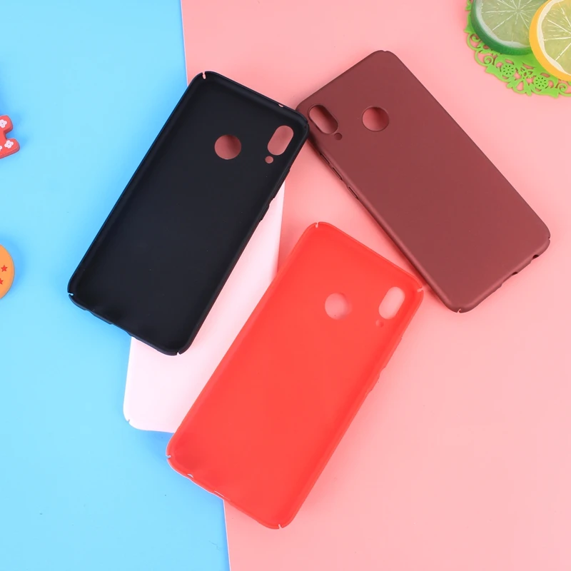 Colorful Simple Hard Case for Huawei P20 Lite Candy color Solid red black brown pink cute Color Plastic |