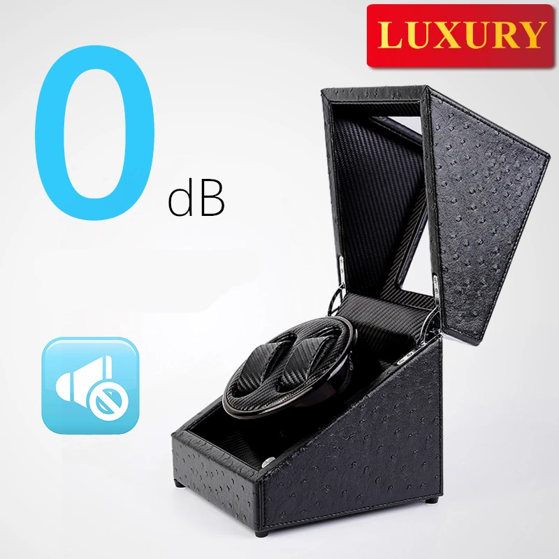 

Luxury 2+0 Grids Automatic Watch Winder Display Box Watch Storage Jewelry Watches Rotate Box Motor drawer storage display watch