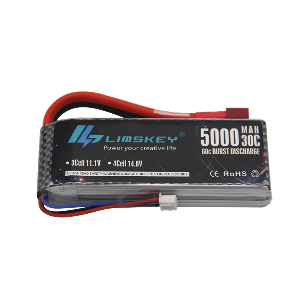 Limskey новая версия Хорошее качество Rc Lipo батарея 7,4 V 5000mah 2S 30C Max 60C для Wltoys 12428 12423 1:12 RC автозапчасти