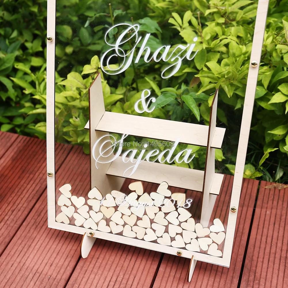 Drop Box Acrylic Frame ,Wedding Dropbox ,Personalized Wedding Guestbook, alternative wedding guest book