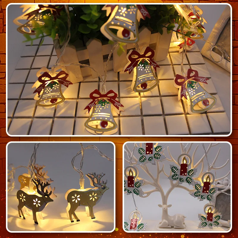 Led String Lights Snowman Christmas Light Painted Bell Elk Candle Home Wedding Decoration Lamp 10Led 1.8M Fairy Holiday Lights Led String Lights Snowman Christmas Light Painted Bell Elk Candle Home Wedding Decoration Lamp 10Led 1.8M Fairy Holiday Lights