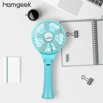 

Homgeek Portable USB Rechargeable Handheld Fan Desktop Clip Cooling Fan with Adjustable Wind Speed for Baby Stroller Home Office