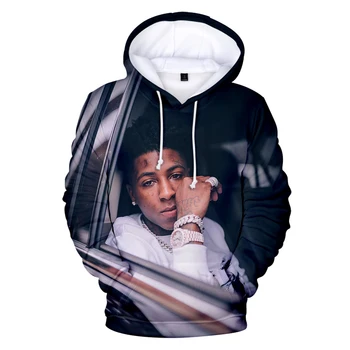 

Men Hooded Harajuku style blueface 2019 3D Hoodies Men Women Sweatshirt casual loose 3D rapper blue face Hoodies pullover