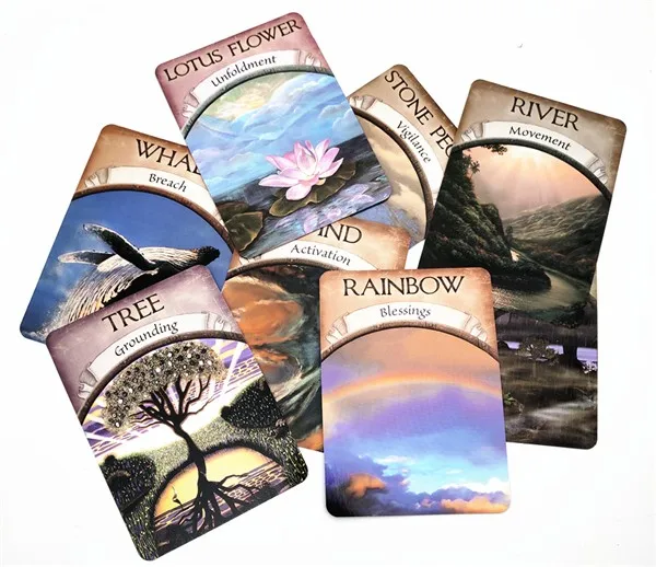 

48pcs oracle cards earth magic, read fate tarot card game for personal use board game