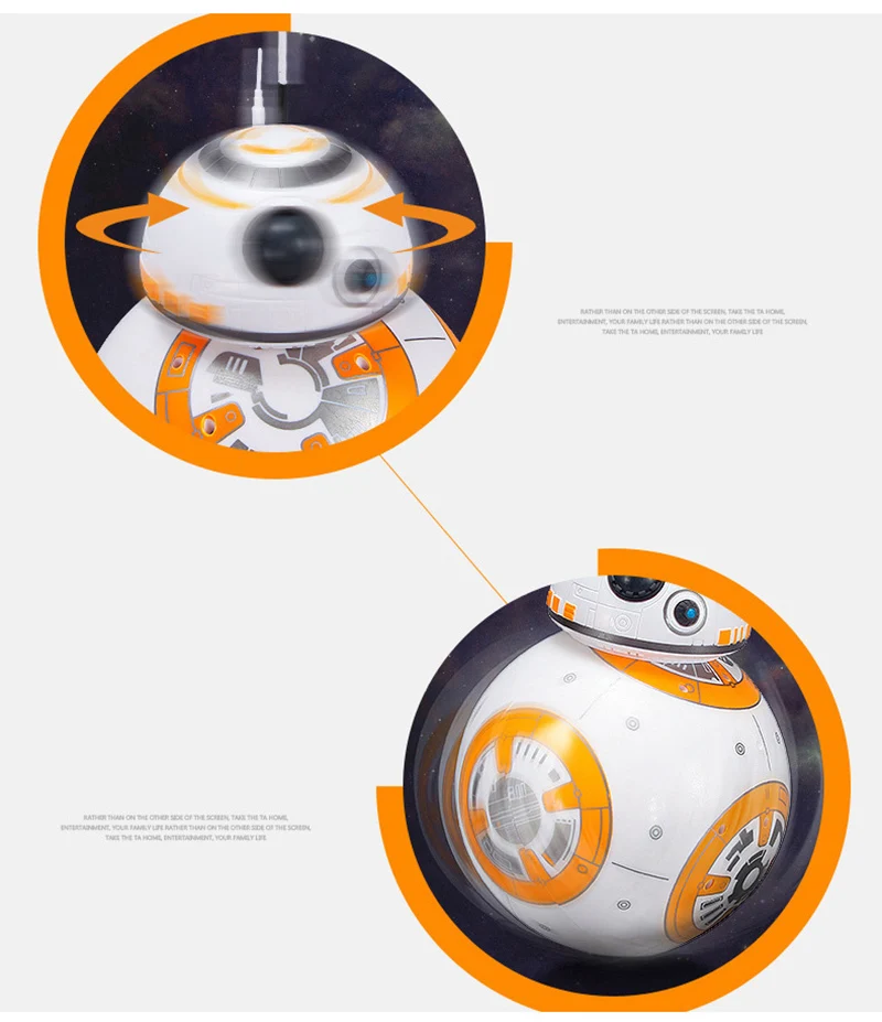 Звездные войны, RC BB-8 мяч Звездные войны RC фигурку BB 8 дроид робот 2,4G дистанционное управление Управление интеллигентая(ый) робот BB8 модель подарок игрушка для малыша