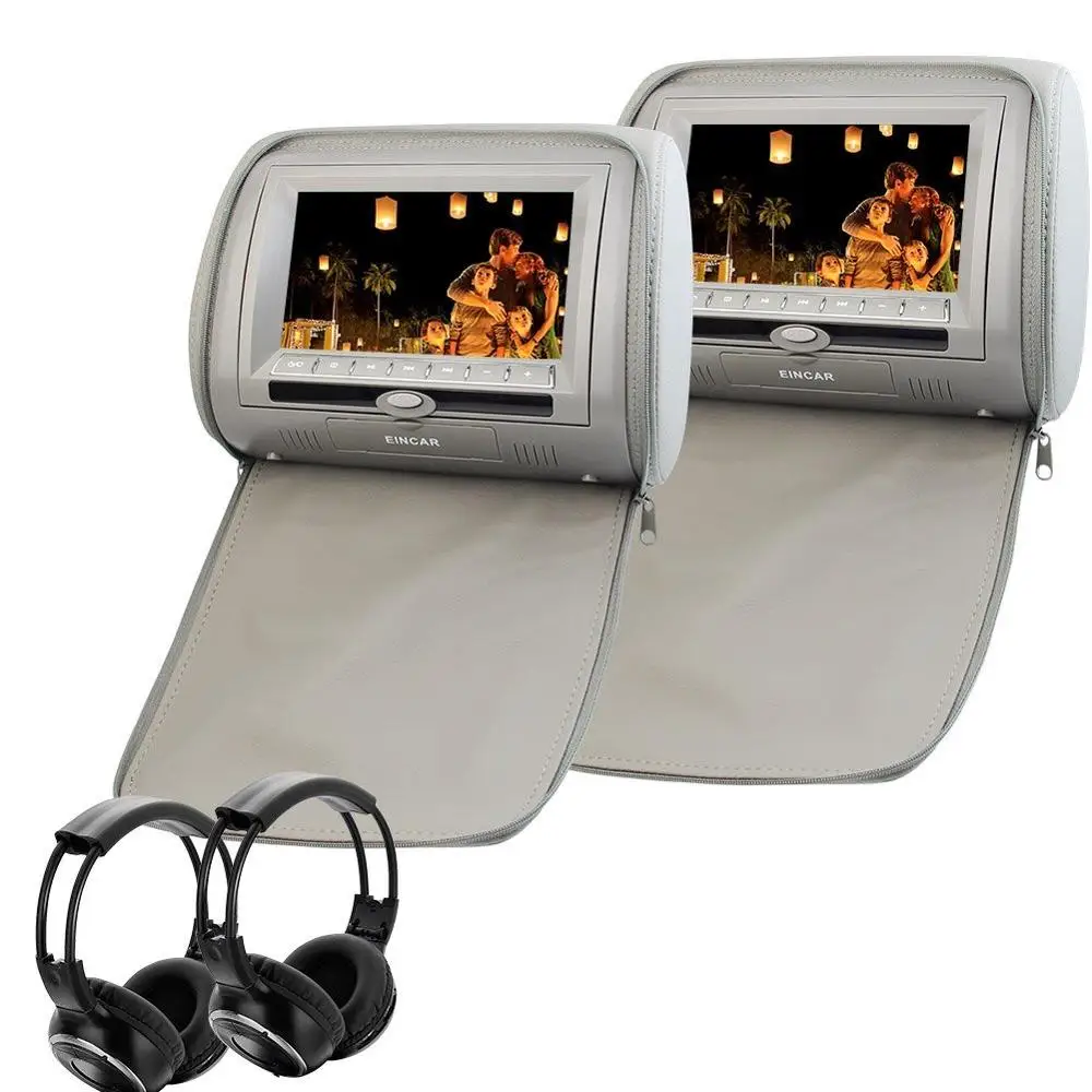 dual LCD Car Dual Screens 2PCS Unit Pair of Headrest Car Pillow