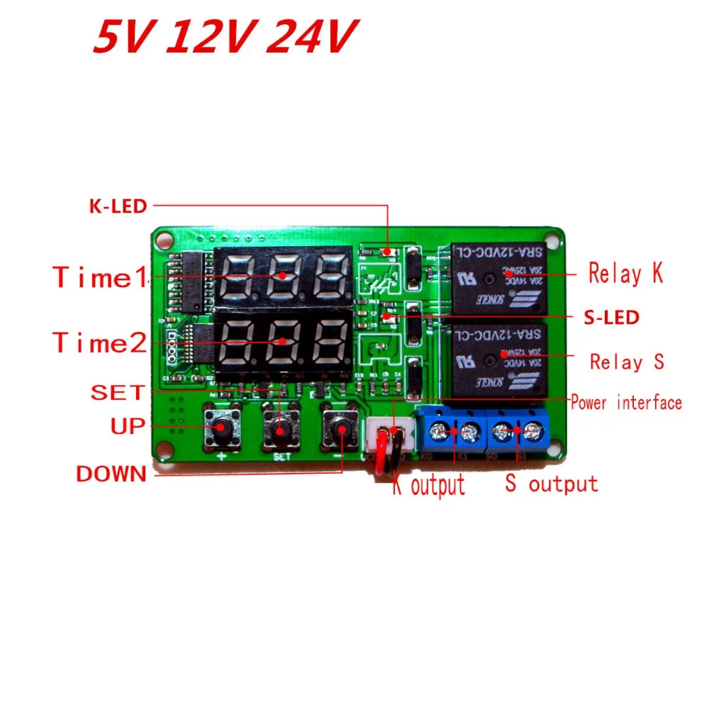 

Two digital display time relays Dual display Four independent ranges Timing delay cycle