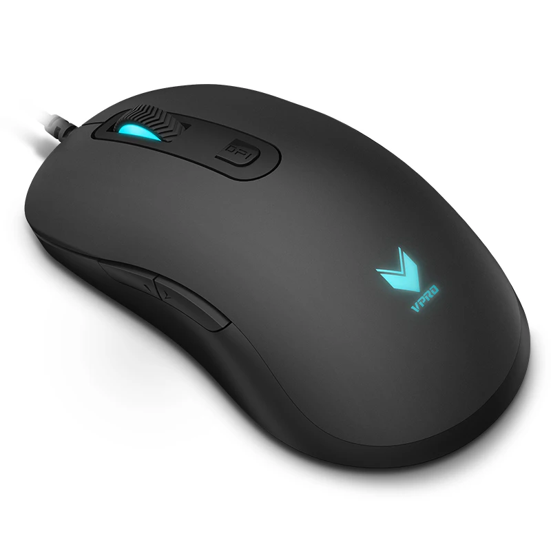 Новая программируемая игровая мышь Rapoo V22/v220, 3000 dpi, 7 кнопок, с подсветкой, USB, Проводная оптическая мышь для геймера, для ПК, компьютера, ноутбука