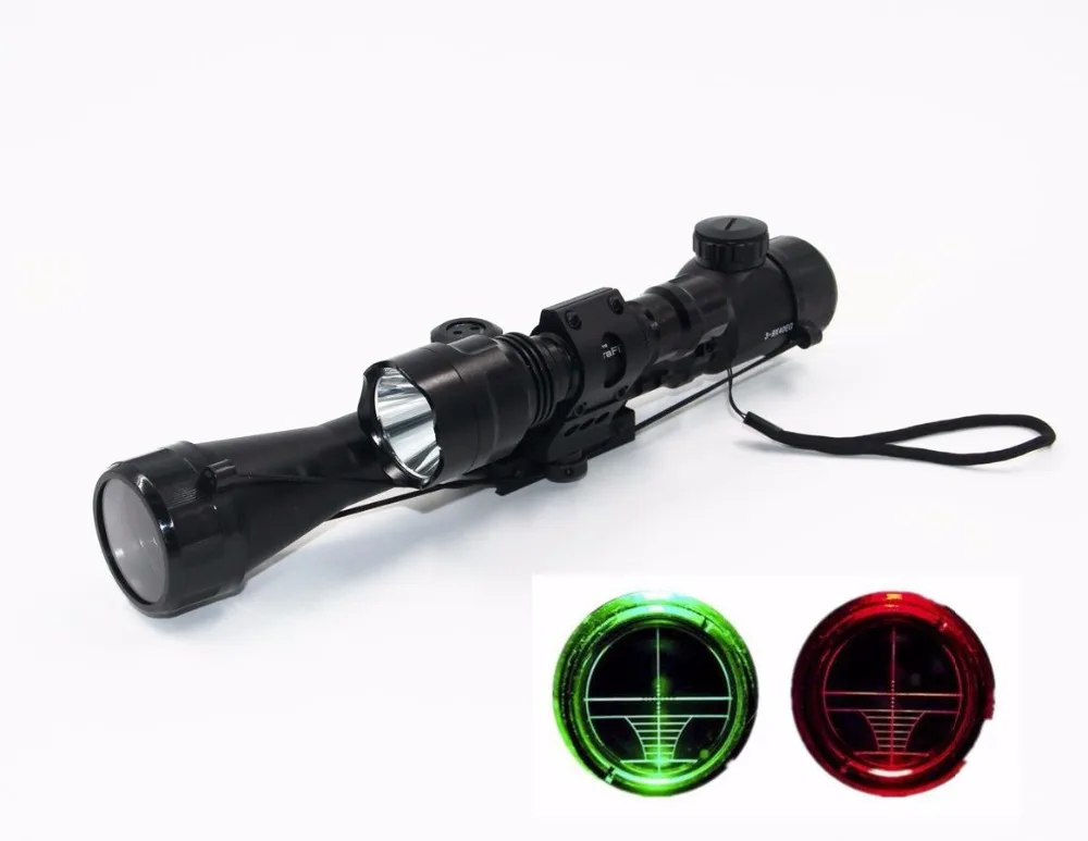 

Airsoft Hunting Compact Combo Sight 3-9x40EG Rifle Scope with CREE T6 LED Tactical Optics Flashlight 5 Mode C8 Torch Flash Ligh