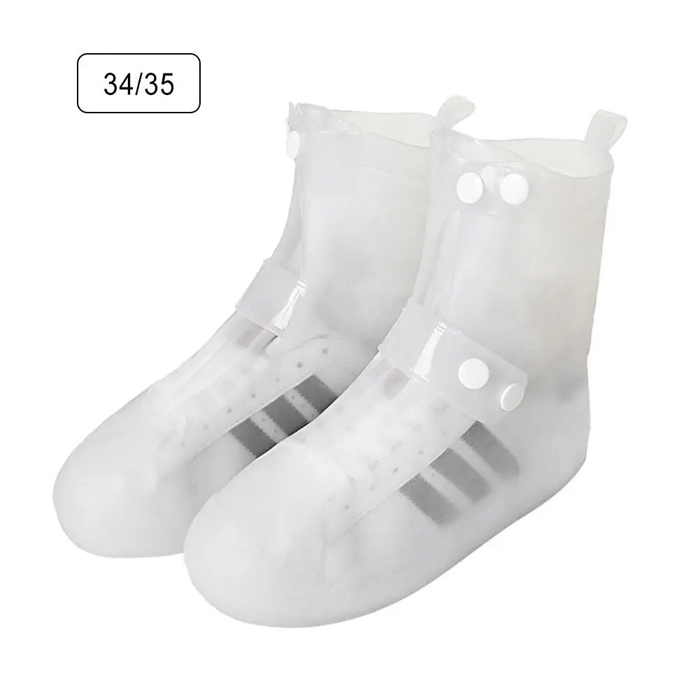 White 3435 Непромокаемые бахилы, Нескользящие, Утолщенные, износостойкие, водонепроницаемые, силиконовые, резиновые сапоги, фотографии, аксессуары, обувь для дождя - Цвет: White 3435