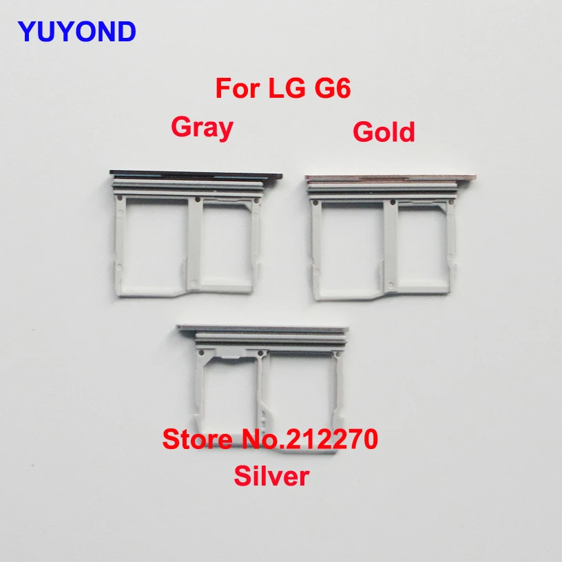 

YUYOND Nano Sim & Micro SD Card Tray Slot Holder For LG G6 Sim Card Tray Holder With Waterproof Gasket Replacement Wholesale