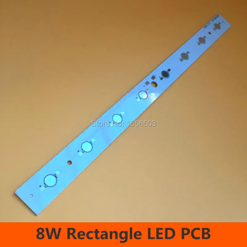 

3 Pcs 8W Rectangle High power Chip PCB Plate Board Aluminum Heatsink for LED Aquarium Light Grow Bar Lamp Plate 280*20mm