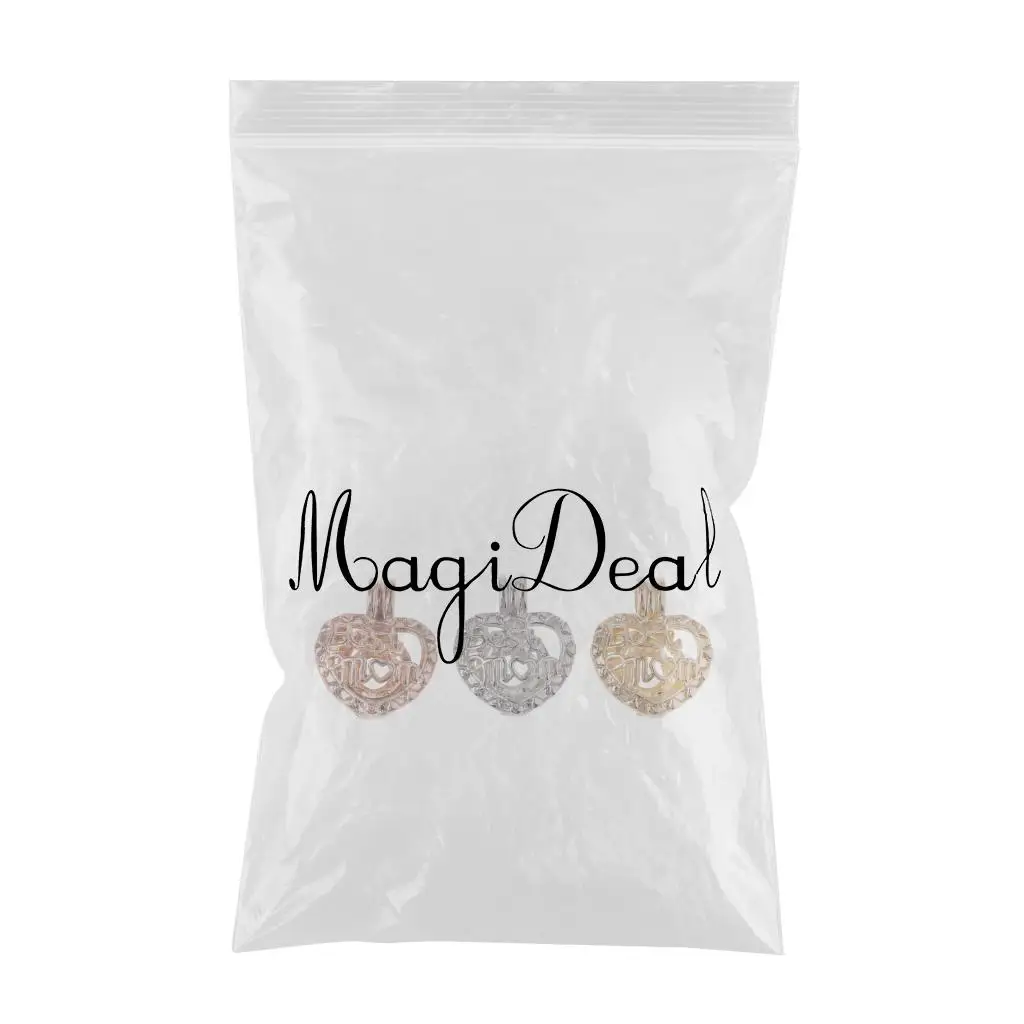 Phenovo 3 Pieces Beads Charms Locket Pendant Settings Blanks Base Jewelry Making Findings for DIY Necklace Accessories Making