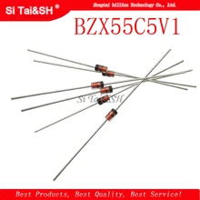 100 шт. 0,5 Вт 3,3 В BZX55C3V3 1/2 Вт DO-35 диоды