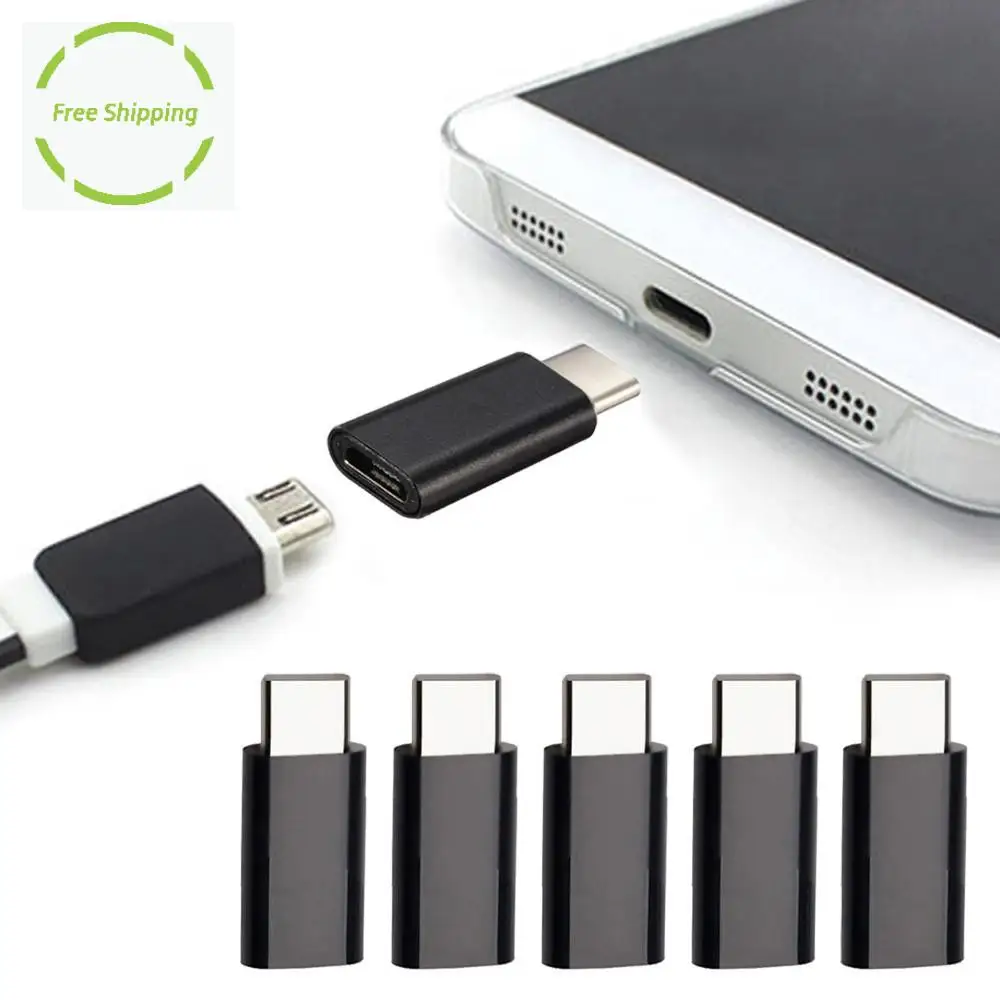 

5X USB 3.1 Type-C Male to Micro USB Female Converter USB-C Adapter Type Power Charging for Tablet Mobile Phone Hard Disk