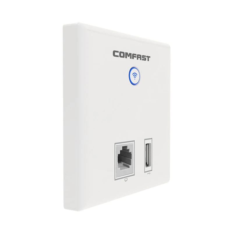 Comfast CF-E536N беспроводная точка доступа, 300 Мбит/с Крытый стены WiFi AP, RJ45+ USB клиент стены AP, IEEE 802.11n/g/b PoE, PPTP, L2TP