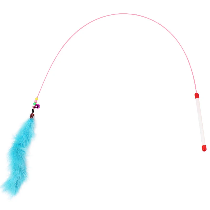 1pcs Steel Wire Pet Cat Toy With Funny Soft Feather Wand Interactive Toy For Cats 1pcs Steel Wire Pet Cat Toy With Funny Soft Feather Wand Interactive Toy For Cats