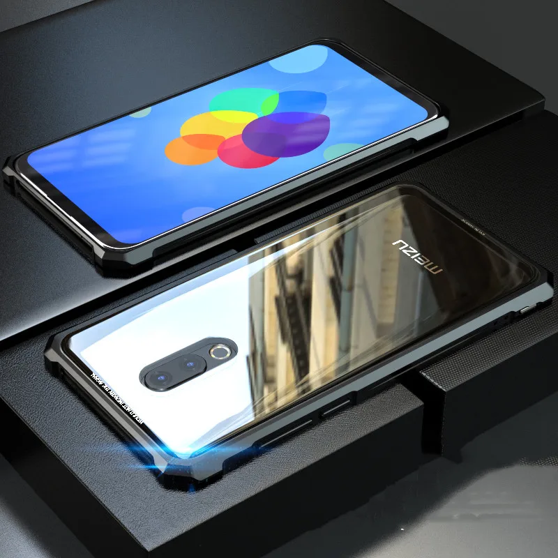 Для Meizu 16th чехол для Plus из закаленного металлического стекла Pro прозрачный