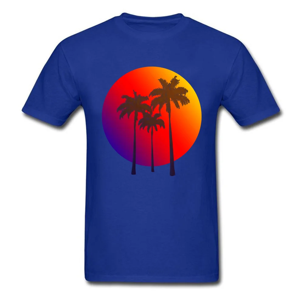 TROPICAL ISLAND Birthday Tops & Tees Short Sleeve for Men Pure Cotton Father Day Crew Neck T-Shirt Geek Clothing Shirt Hot Sale TROPICAL ISLAND blue