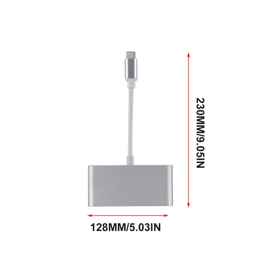 Портативный размер 4 в 1 Usb type C концентратор из алюминиевого сплава Usb 3,0 хаб порт Usb C адаптер Компьютерные аксессуары оптом