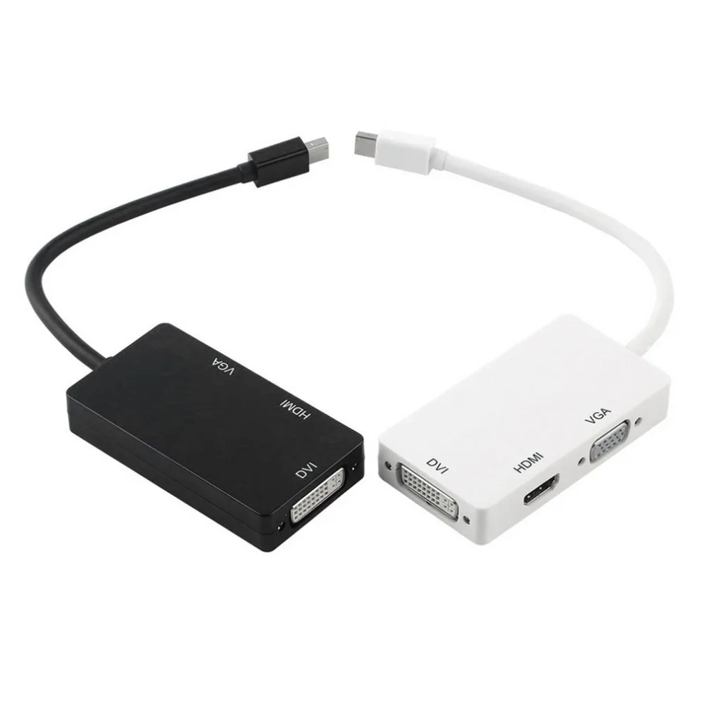 

New HMDI Converter Mini Display Port Thunderbolt to DVI VGA HDMI 3 in 1 Converter Adapter Wholesale