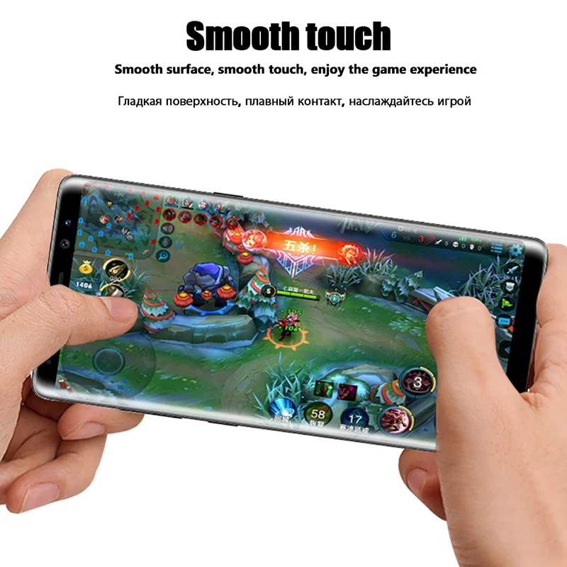 Note9 3D изогнутое полное покрытие закаленное стекло для Samsung Galaxy S8 Plus S9 + S6 S7 Edge Note 8 9 5D