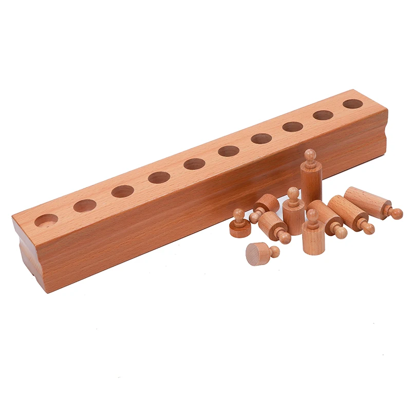  Baby Toy Montessori Cylinder Blocks Sensorial Preschool Training Early Childhood Education Brinqued