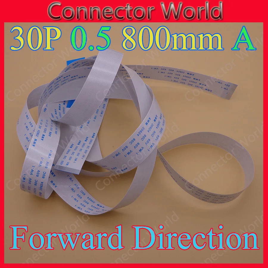 

1pcs/lot 30 pin Flat Switch Ribbon 30p Flex Cable Power Button 30pin 0.5mm 80cm 800mm AWM 20624 80C 60V VW-1 FFC flat line