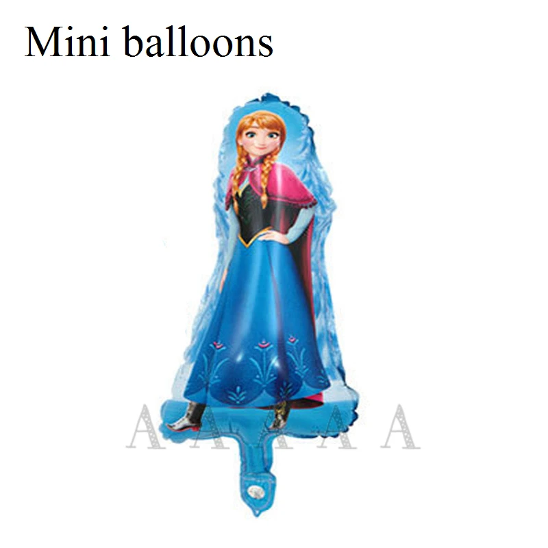 

100pcs children toy mini size Princess Anna foil balloons mini Anna for girl Birthday balloons Party supplies