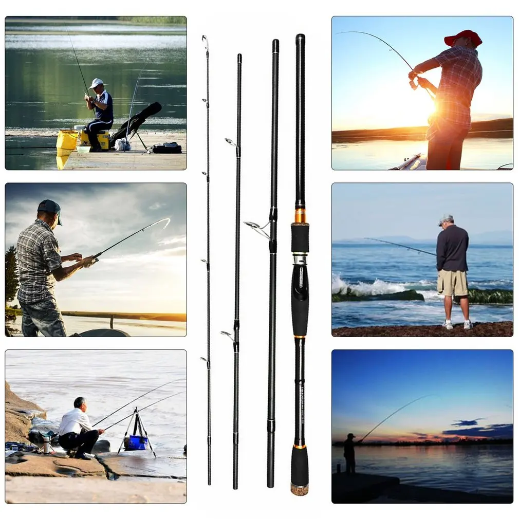 2.4m 3.0m Portable Fishing Rod Super hard Tune High carbon Spinning