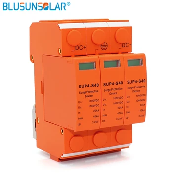 

3P 1000Vdc 40KA House Surge Protector Protective Low-voltage Arrester Device