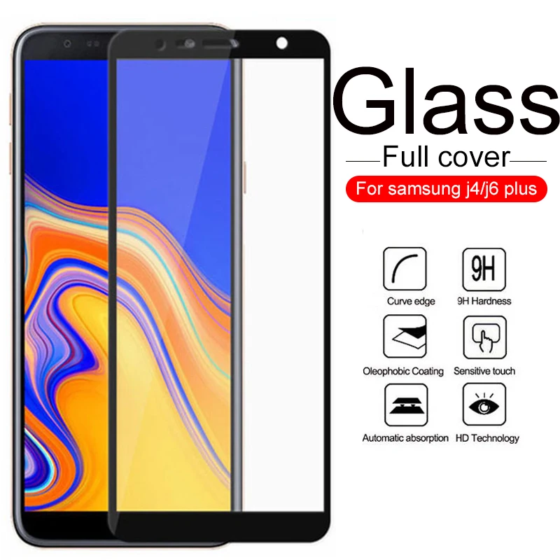 3D закаленное стекло для samsung Galaxy j4 j6 plus защитное стекло samsun j 4 6 j4plus j6plus j4+ j6+ Защитная пленка для экрана