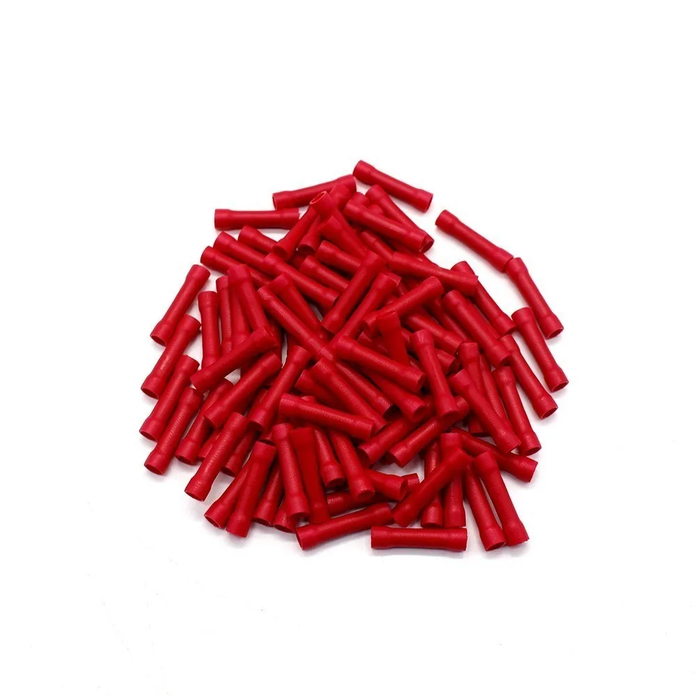 

100PCS BV1.25 Full Insulating Wire Connector,Cable Wire Splice Terminals,Joiner Crimp Electrical Fully Insulation BV 1.25 BV1