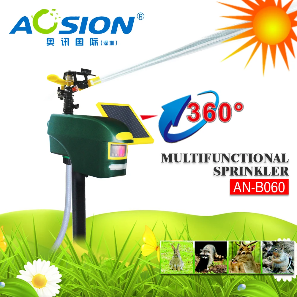 Aosion Multifunctional Solar Motion Activated Sprinkler Animal Repeller